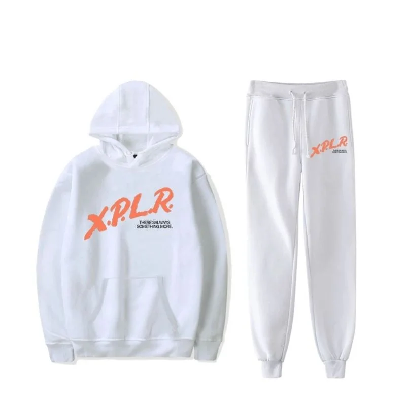XPLR Sam and Colby White Tracksuit