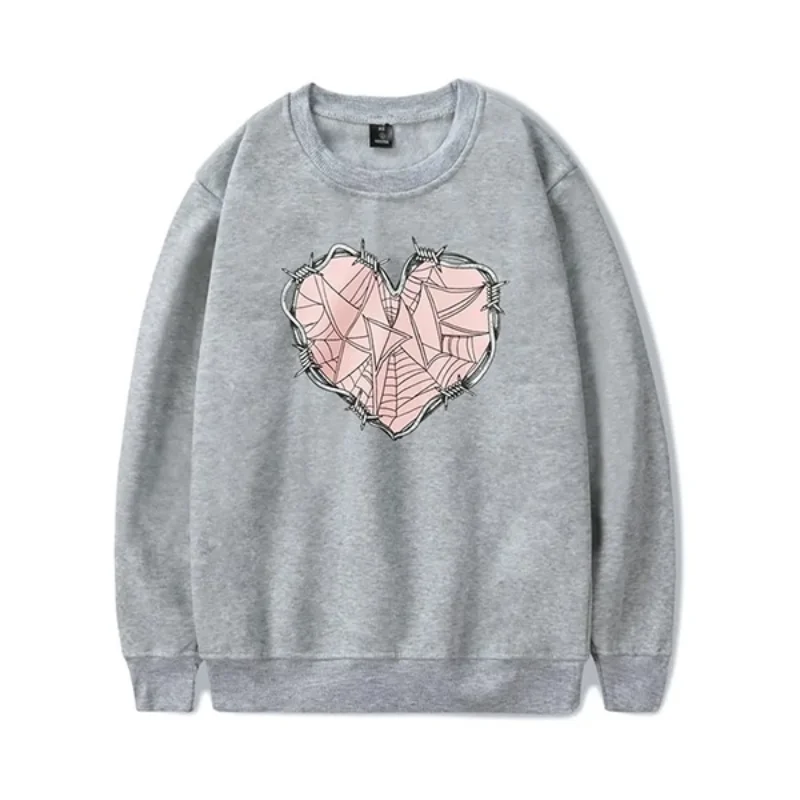 XPLR Web Heart Grey Sweatshirt