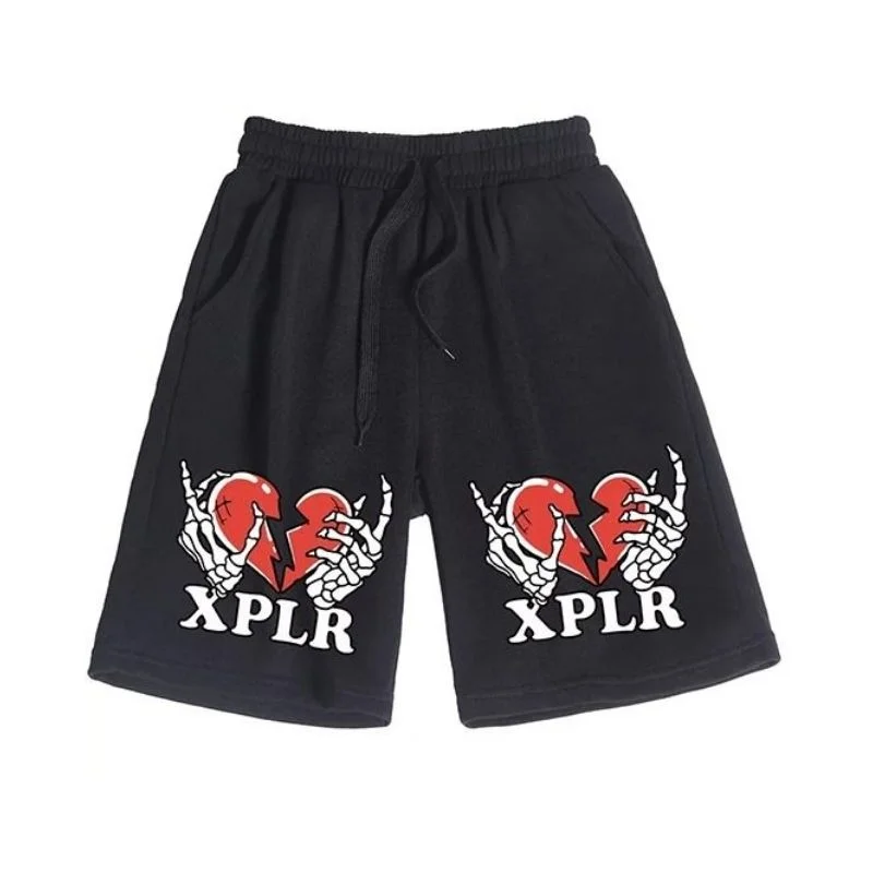 Xplr Heart Break Black Shorts